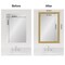 Amanti Art Mirror Makeover Bathroom Mirror Frame Border Kit - Fully Assembled Peel and Stick Frame - Mirror NOT Included - Grace Brushed Gold Trim